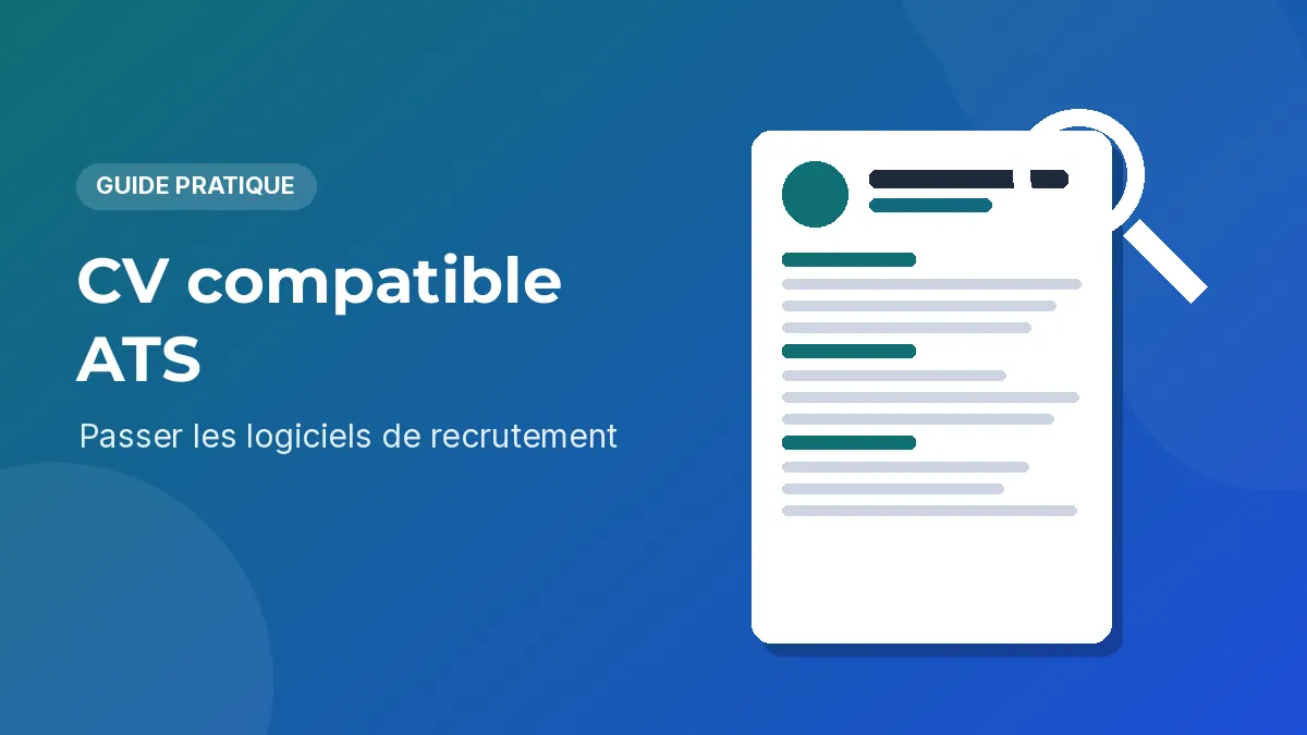 Schéma d’un CV analysé par un logiciel de recrutement qui extrait les rubriques et les mots-clés