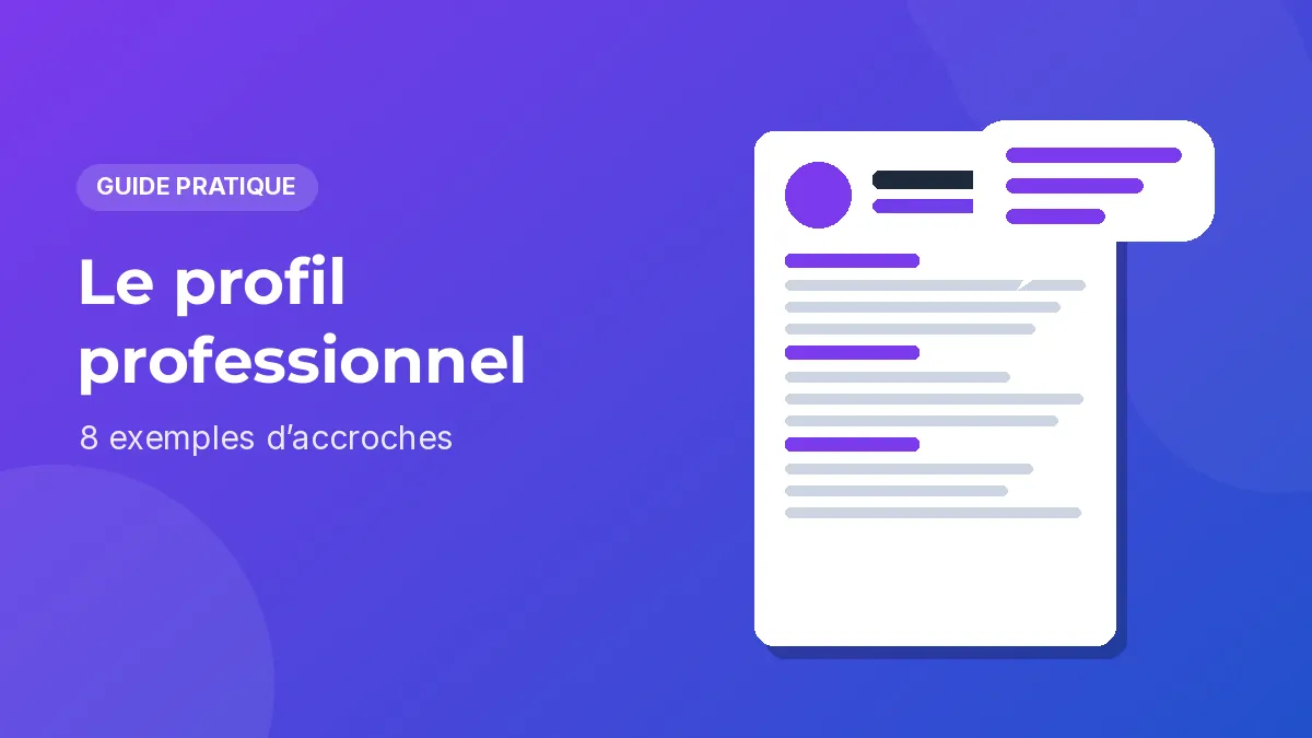 Zoom sur la rubrique profil professionnel en haut d’un CV