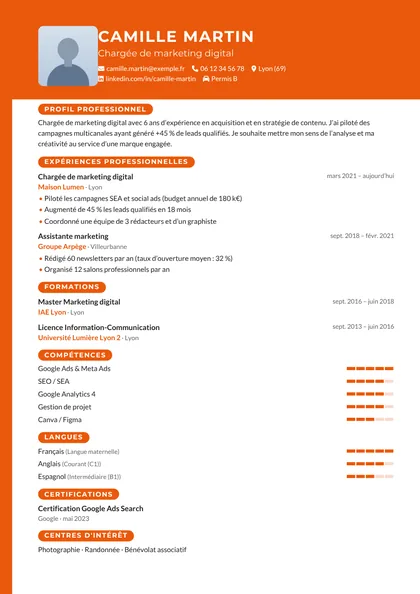 Aperçu du modèle de CV Robuste